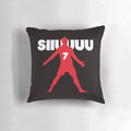Cozy pillow featuring Cristiano Ronaldo's famous "Siu" celebration pose