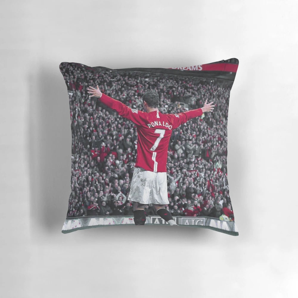 Cristiano Ronaldo-inspired Manchester United football pillow for sports home decor