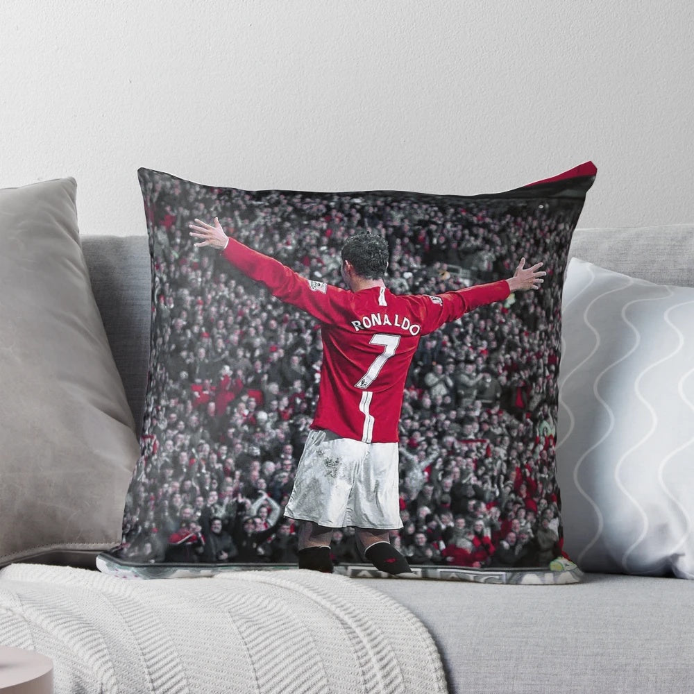 Cristiano Ronaldo-inspired Manchester United football pillow for sports home decor