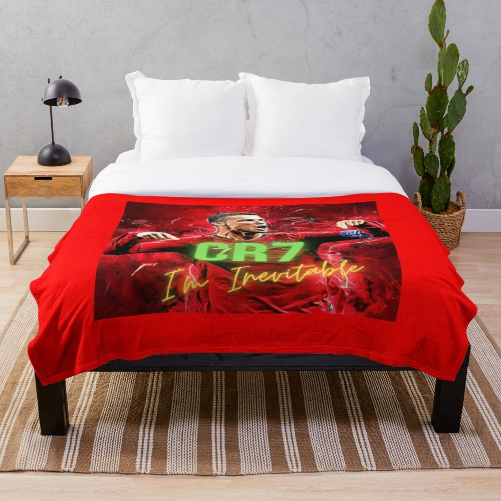 Cristiano Ronaldo CR7 inspired plush blanket