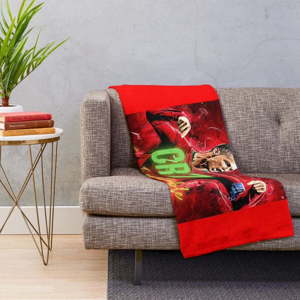 Cristiano Ronaldo CR7 inspired plush blanket