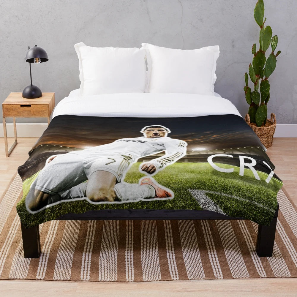 Cristiano Ronaldo CR7 Inspired Plush Blanket