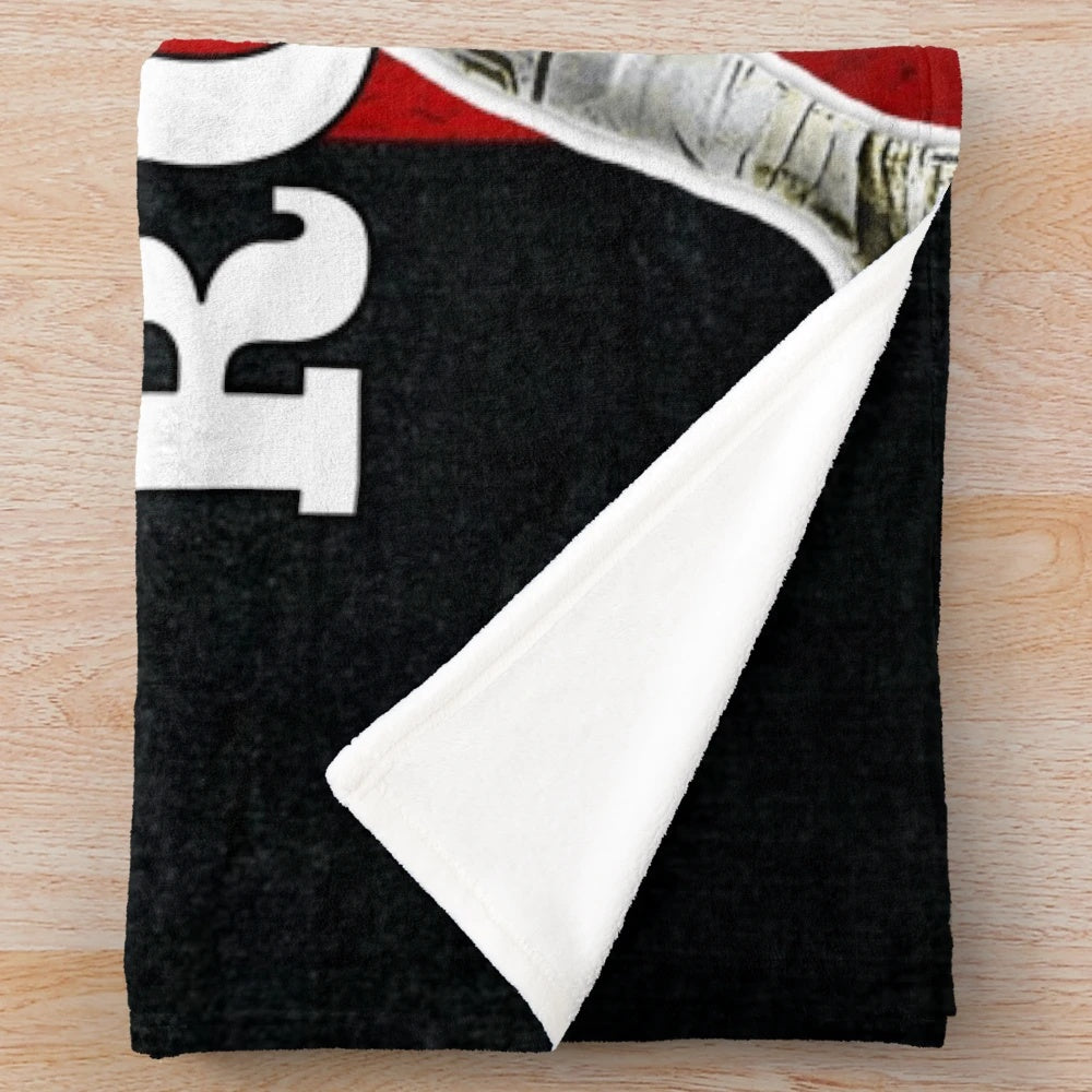 Cristiano Ronaldo-inspired plush blanket featuring the CR7 logo