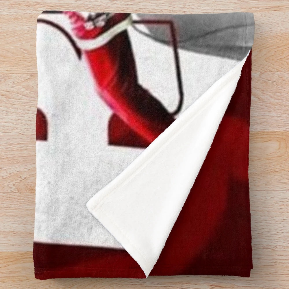 Cristiano Ronaldo inspired plush blanket with illustration