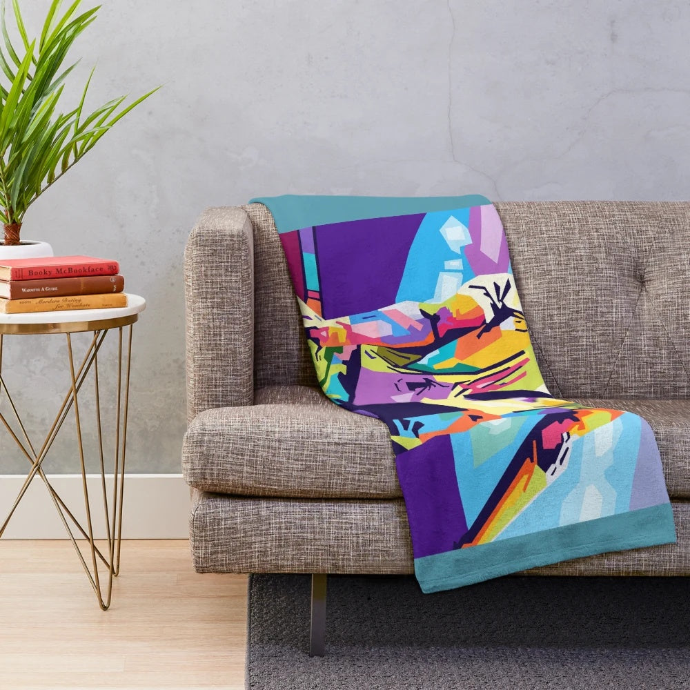 Cristiano Ronaldo inspired pop art plush blanket