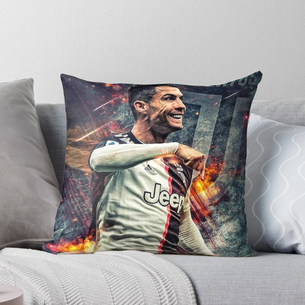 Cristiano Ronaldo Pillow with Vibrant Wallpaper-Inspired Design