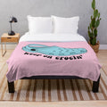 Croc-inspired plush blanket with "Keep On Crockin'" design
