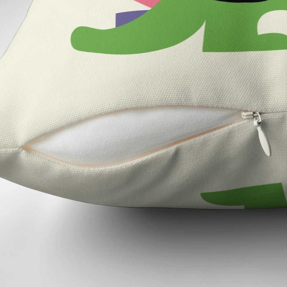 Croco Rock Pillow, a rock star-inspired animal-themed decorative throw pillow