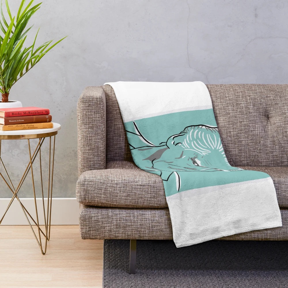 David Cronenberg-themed plush blanket for home decor