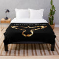 Crow-themed plush blanket with gothic and supernatural design