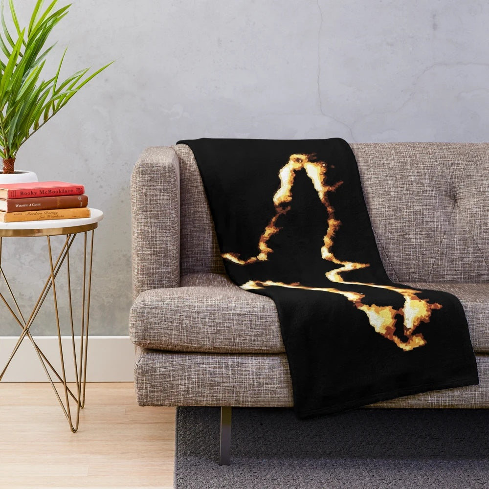 Crow-themed plush blanket with gothic and supernatural design