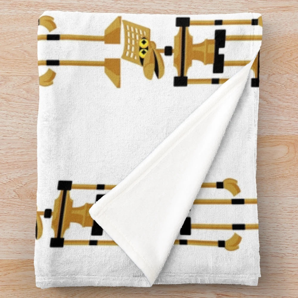 Crow T. Robot-inspired plush blanket featuring a cozy design for Mystery Science Theater 3000 fans