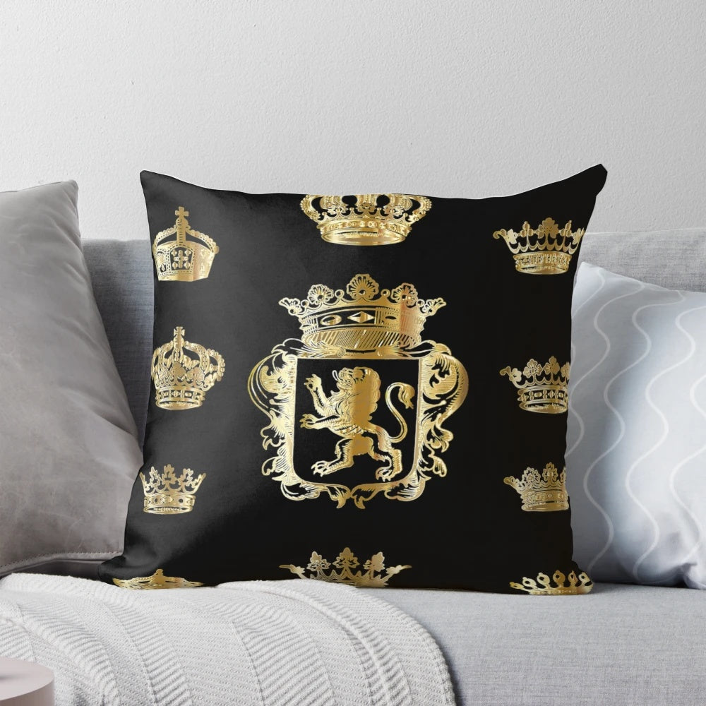 Crown-shaped decorative pillow featuring quotes and characters from the Throne of Glass book series by Sarah J. Maas