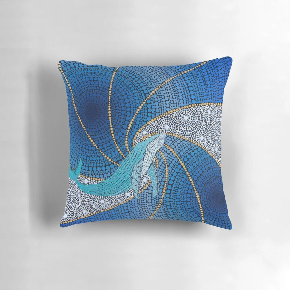 Crusader Pillow featuring aboriginal Australian indigenous dot art design