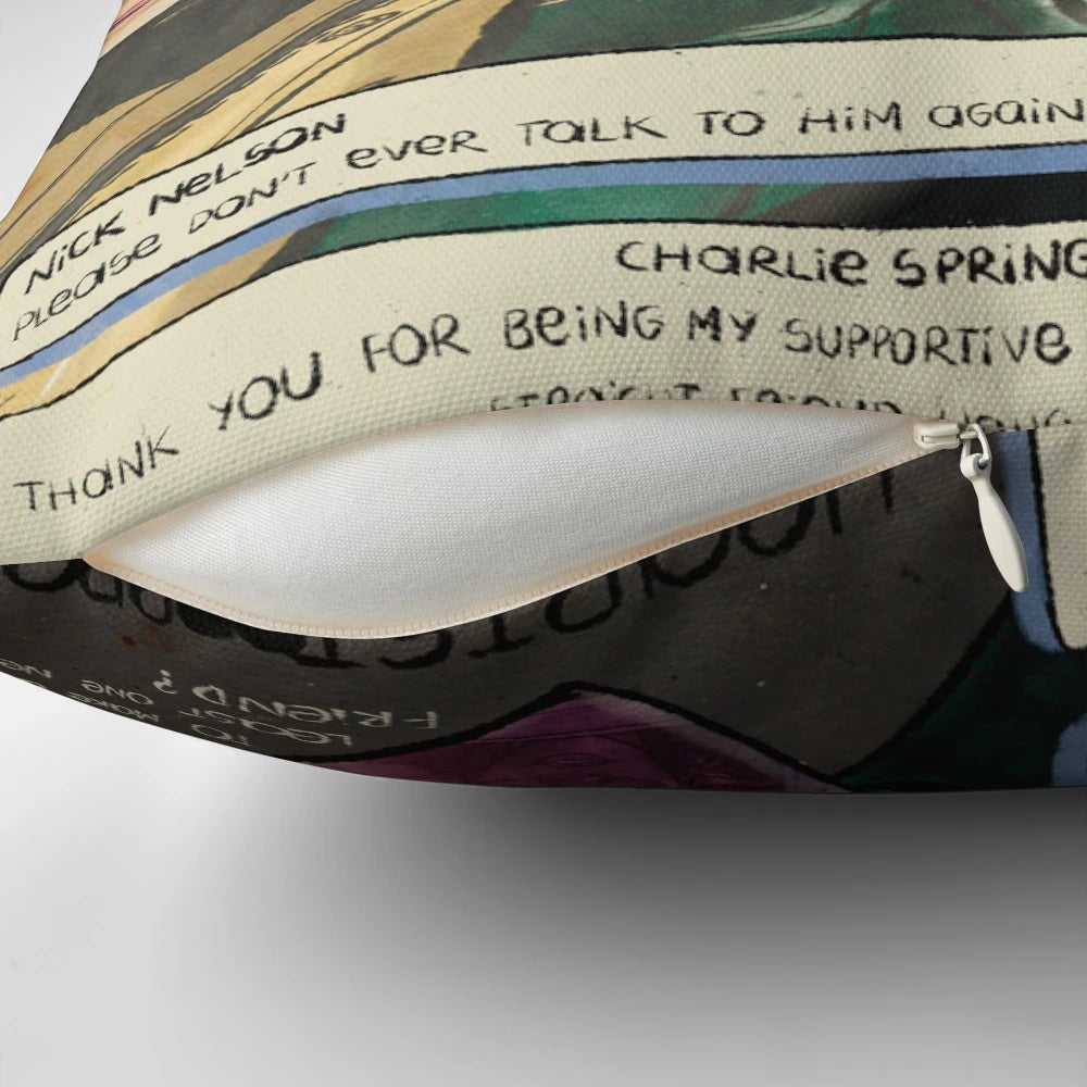 Soft and cuddly Heartstopper-themed pillow with "Crush" text