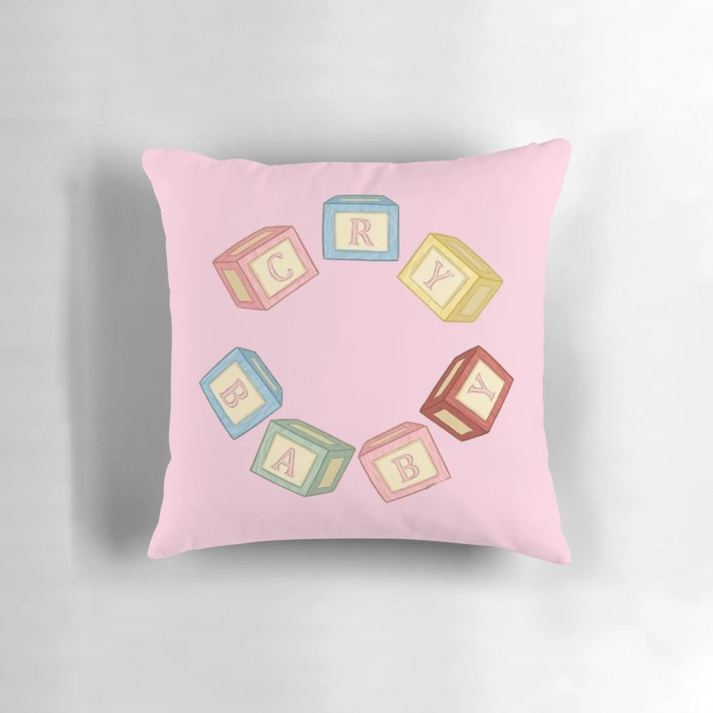 Cry Baby Pillow featuring a whimsical nymph or fairy design