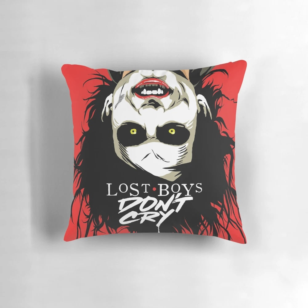 Cry Boys Gothic Horror Pillow - Spooky Goth Decor for Dark Souls