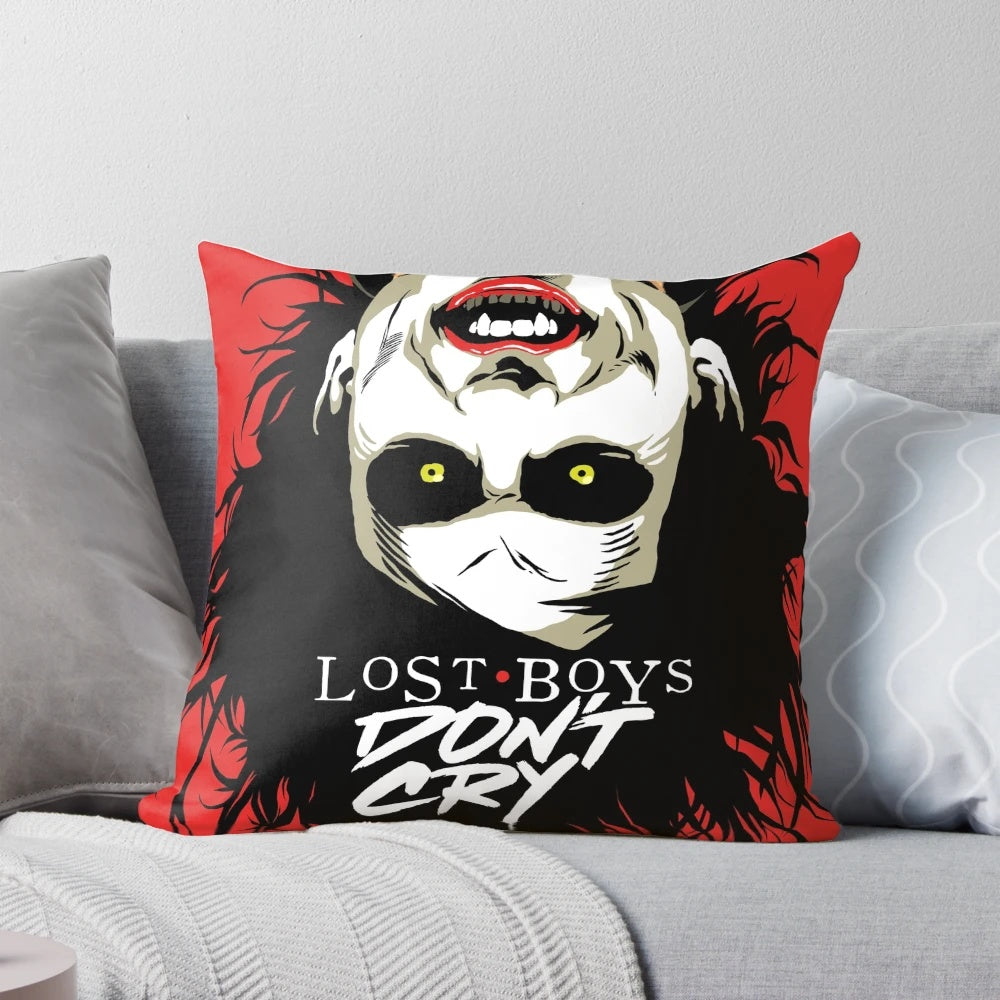 Cry Boys Gothic Horror Pillow - Spooky Goth Decor for Dark Souls