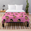 Crying Kim Kardashian inspired plush blanket with collage design