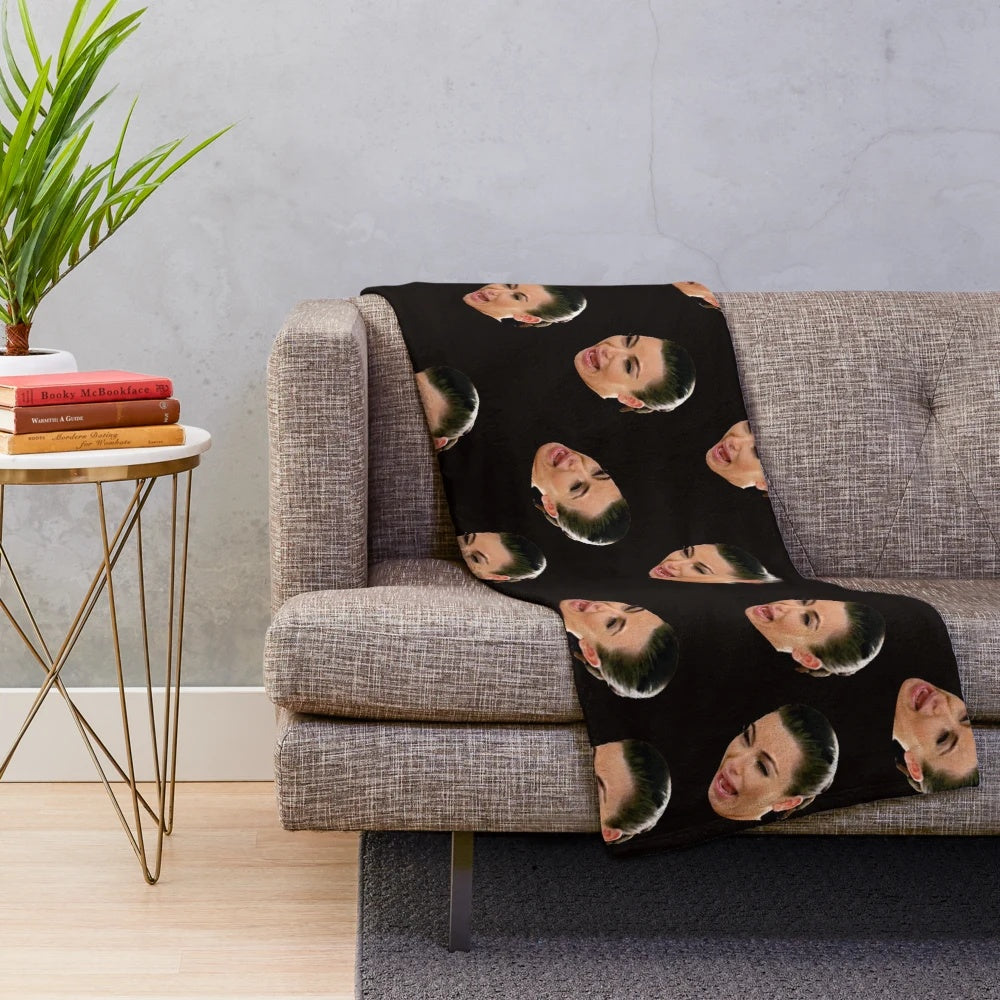 Crying Kim Kardashian pop art meme plush blanket