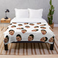 Crying Kim Kardashian inspired plush blanket with pop culture collage design