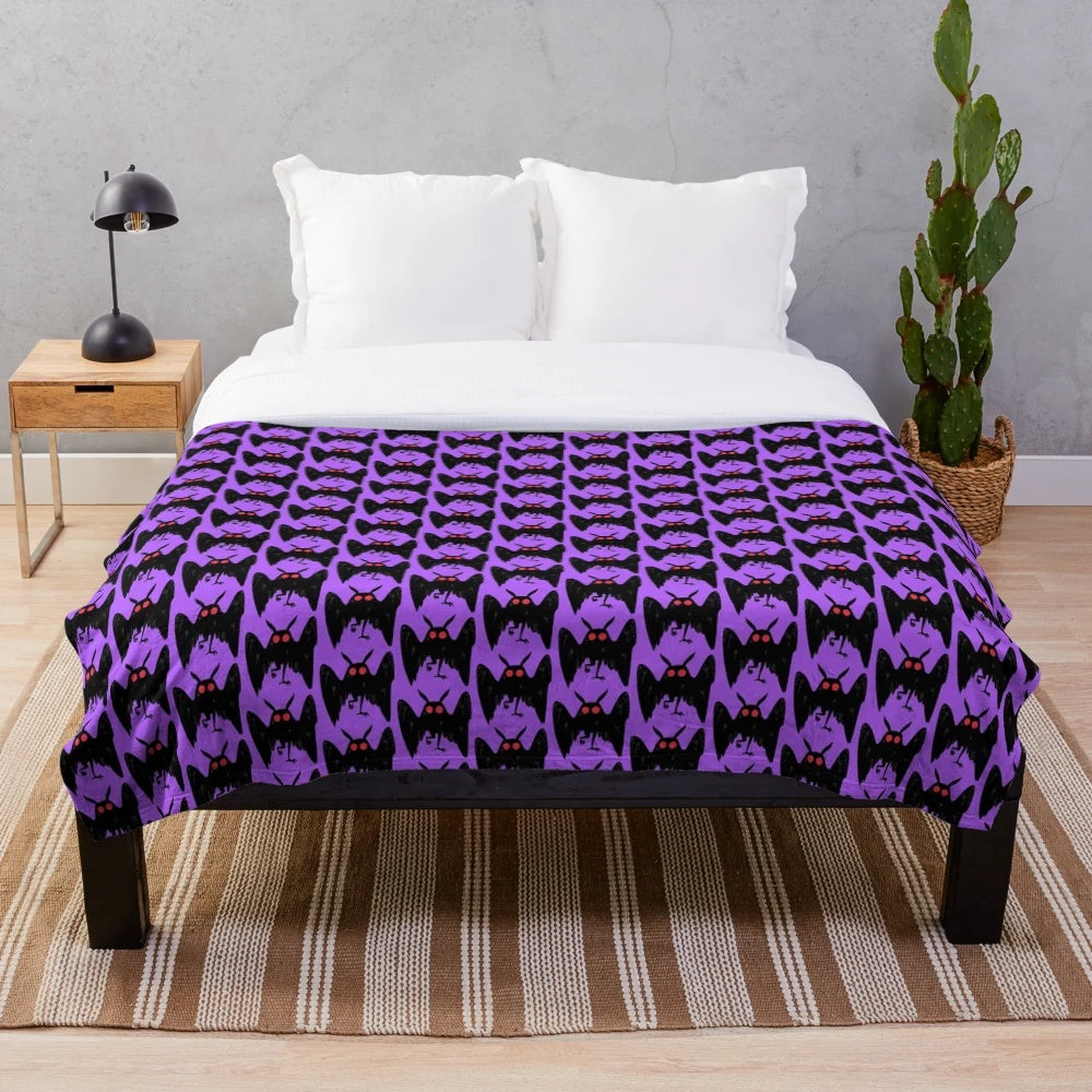 Cozy Mothman plush blanket with spooky cryptid design