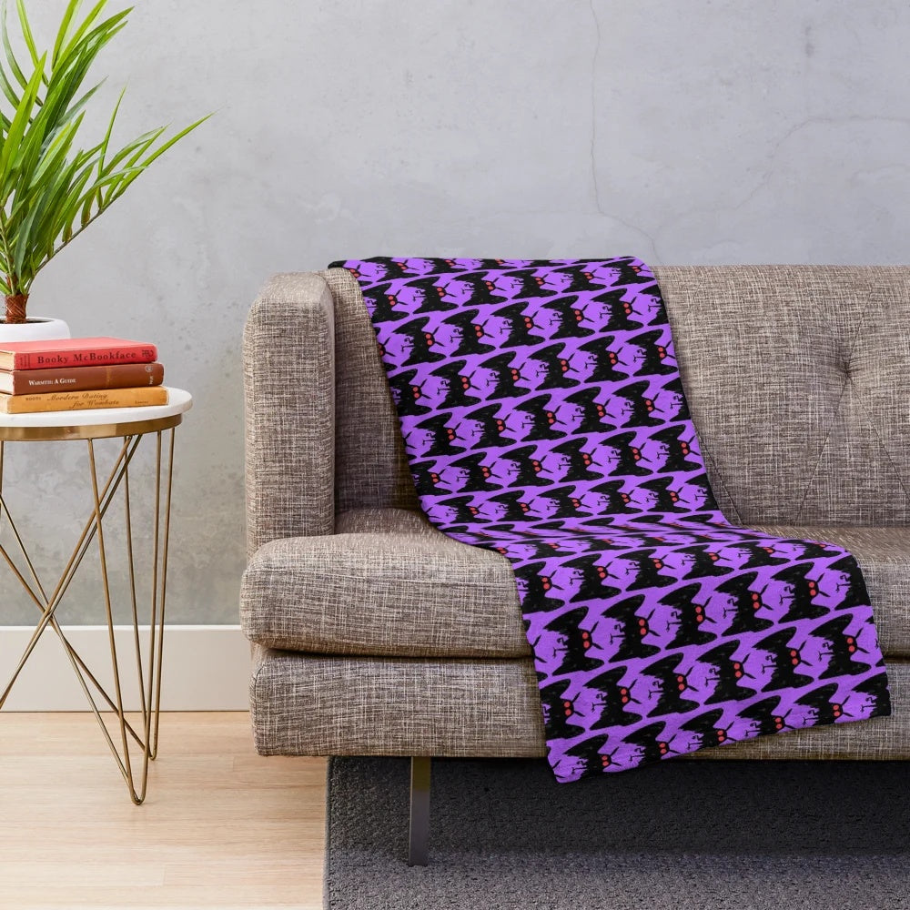 Cozy Mothman plush blanket with spooky cryptid design