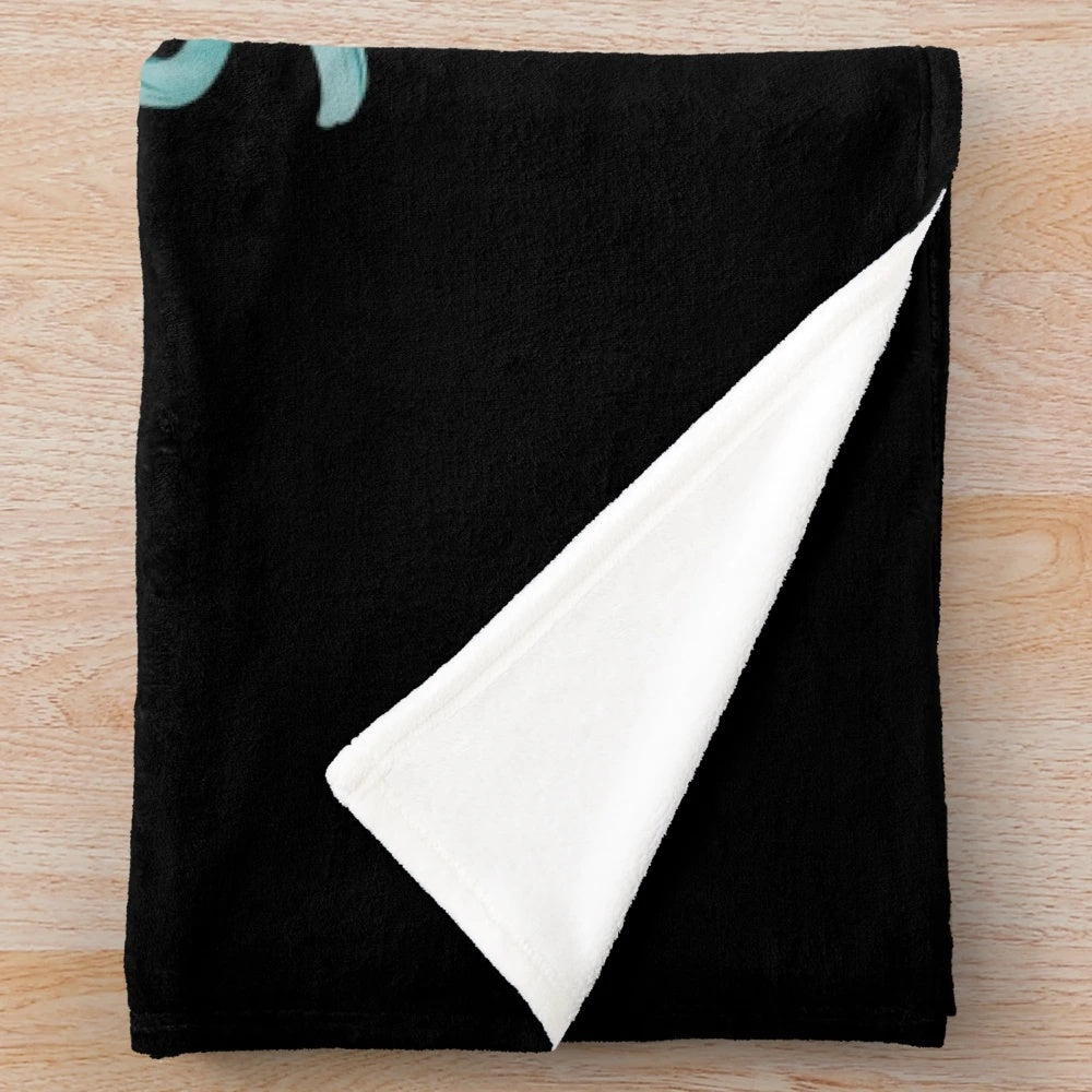 Kaspa cryptocurrency-themed plush blanket