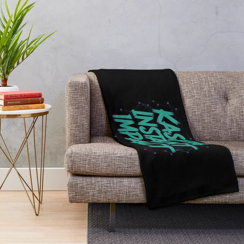 Kaspa Crypto Rhythm Plush Blanket, a cozy and stylish crypto-themed blanket