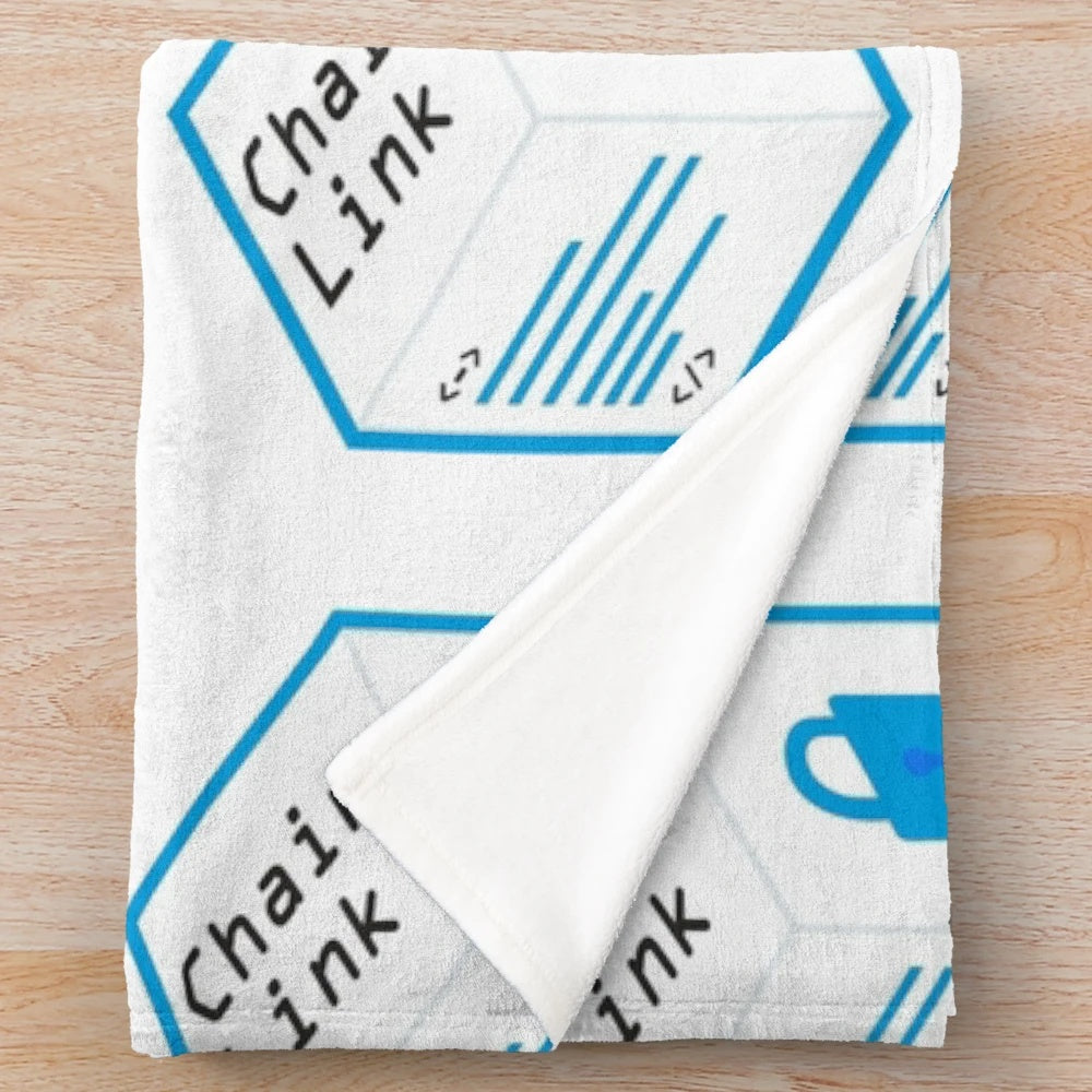 Chainlink plush blanket for cryptocurrency enthusiasts