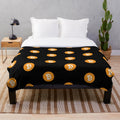 Bitcoin BTC Cryptocurrency Logo Plush Blanket