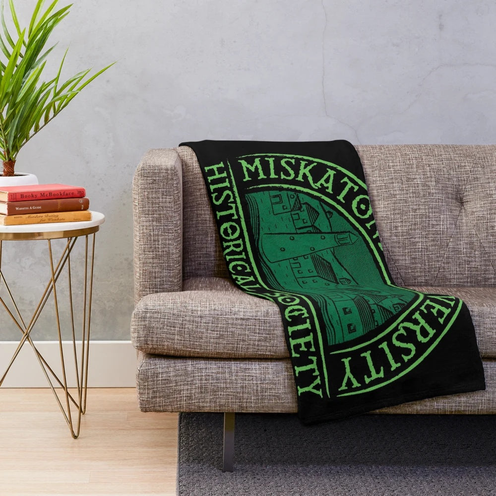 Miskatonic Historical Society Plush Blanket with Cthulhu and Lovecraft-inspired design