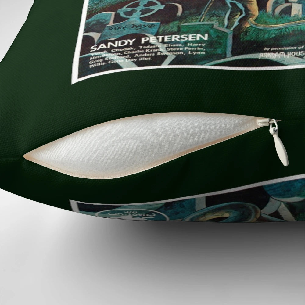 Cthulhu Pillow featuring the iconic Call of Cthulhu 1st Edition cover art
