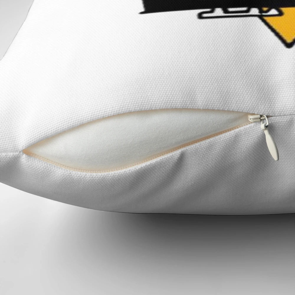 Cubist penguin pillow featuring the Pittsburgh Penguins logo