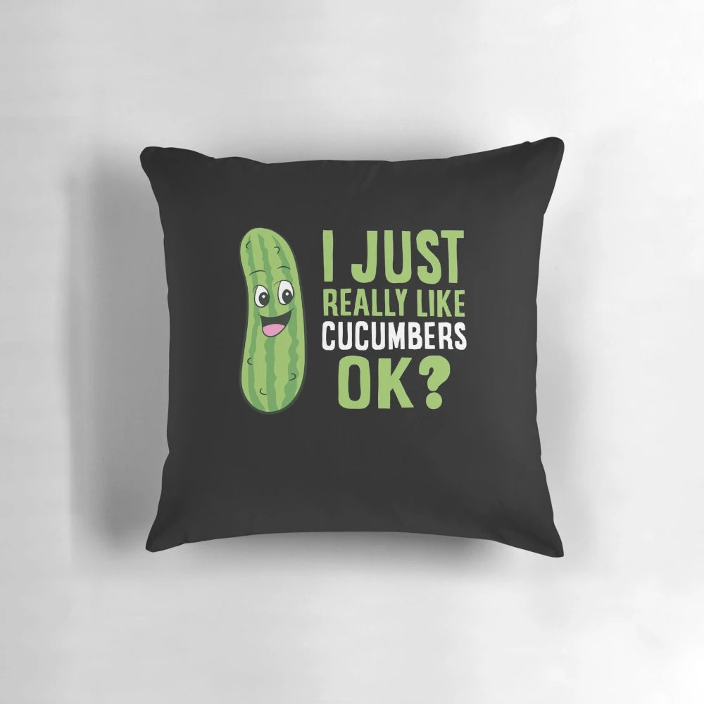 Cucumber-themed decorative pillow for home decor