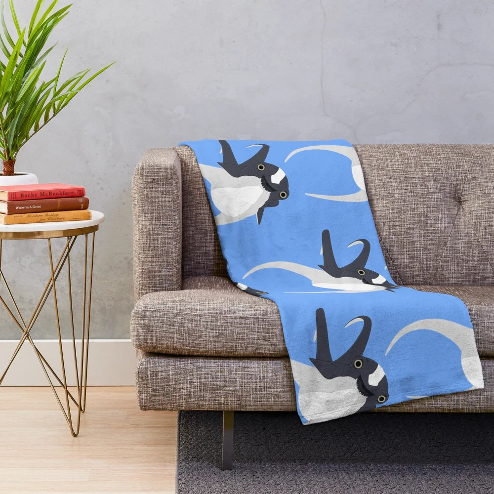 Subnautica cuddlefish inspired plush blanket
