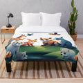 Cozy animal-themed plush blanket