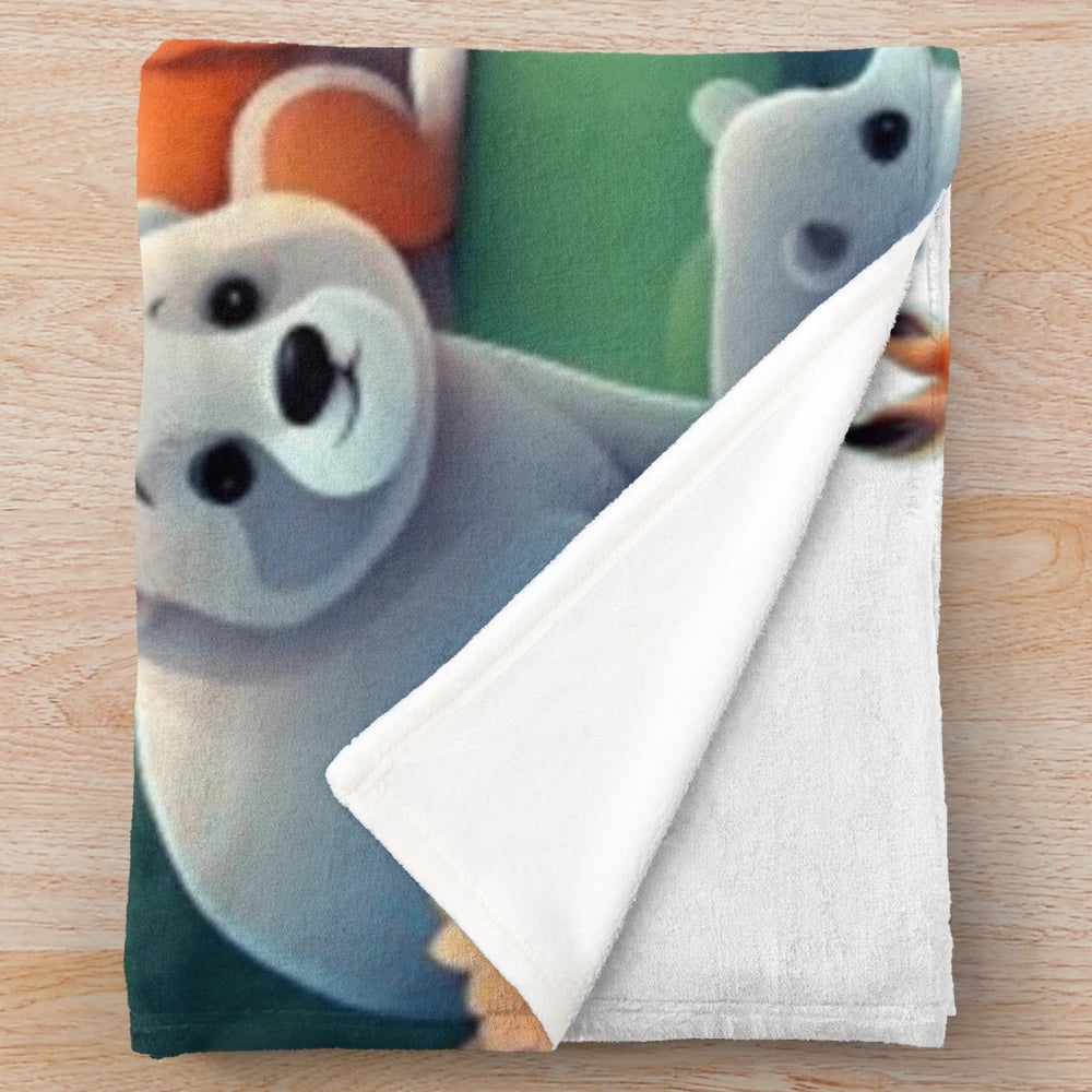 Cozy animal-themed plush blanket