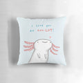 Soft and huggable axolotl-themed pillow, perfect for Valentine's Day