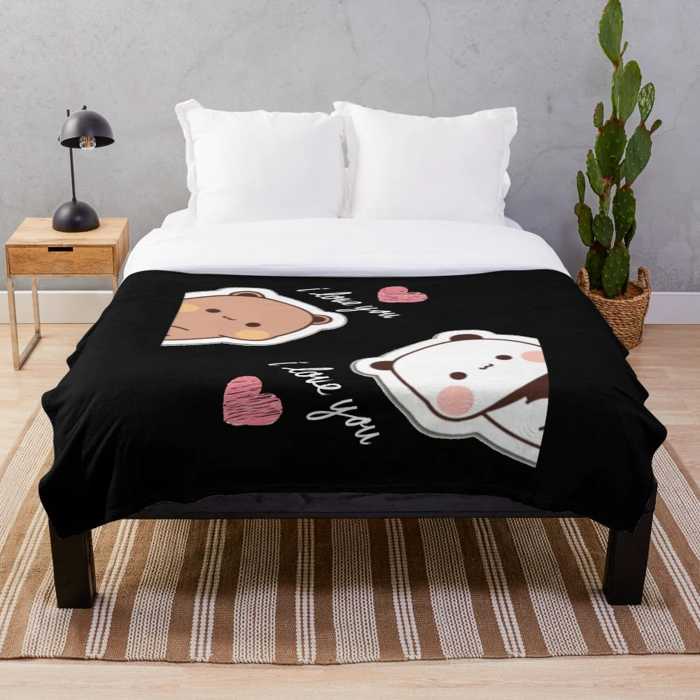 Soft and Cuddly Bear and Panda Plush Blanket