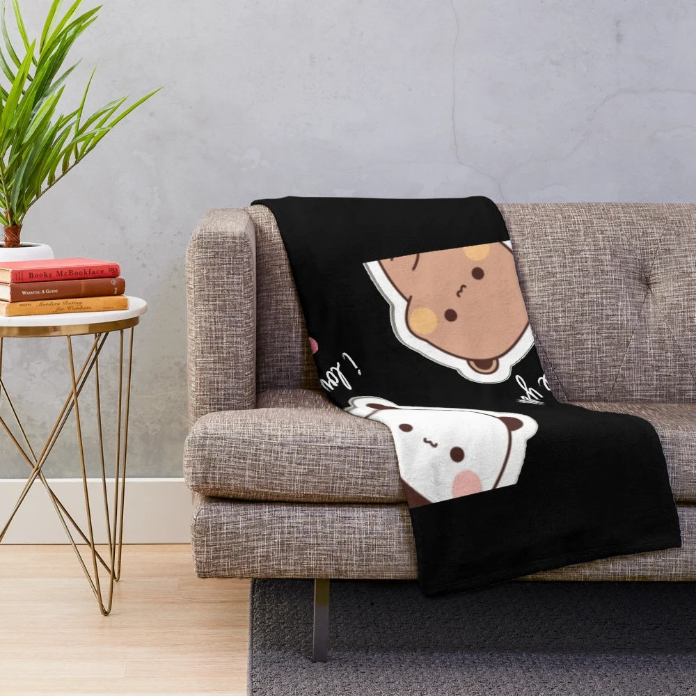 Soft and Cuddly Bear and Panda Plush Blanket