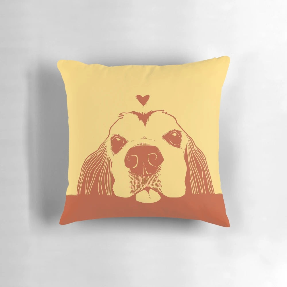Soft and huggable begging dog plush pillow for dog lovers