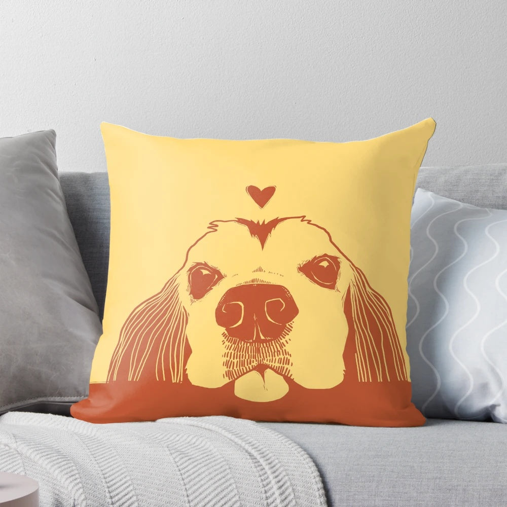 Soft and huggable begging dog plush pillow for dog lovers