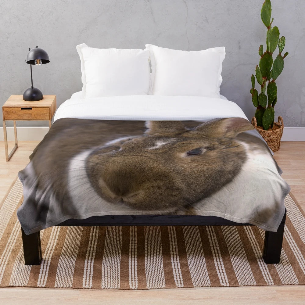 Soft and cozy big bunny plush blanket