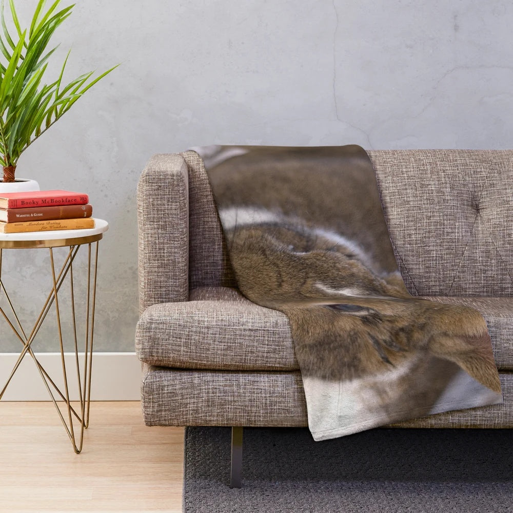 Soft and cozy big bunny plush blanket