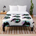Soft and cozy black cat plush blanket for cat enthusiasts