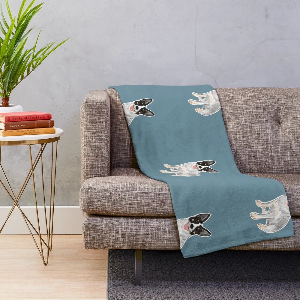 Soft and Cozy Blue Heeler Australian Cattle Dog Plush Blanket