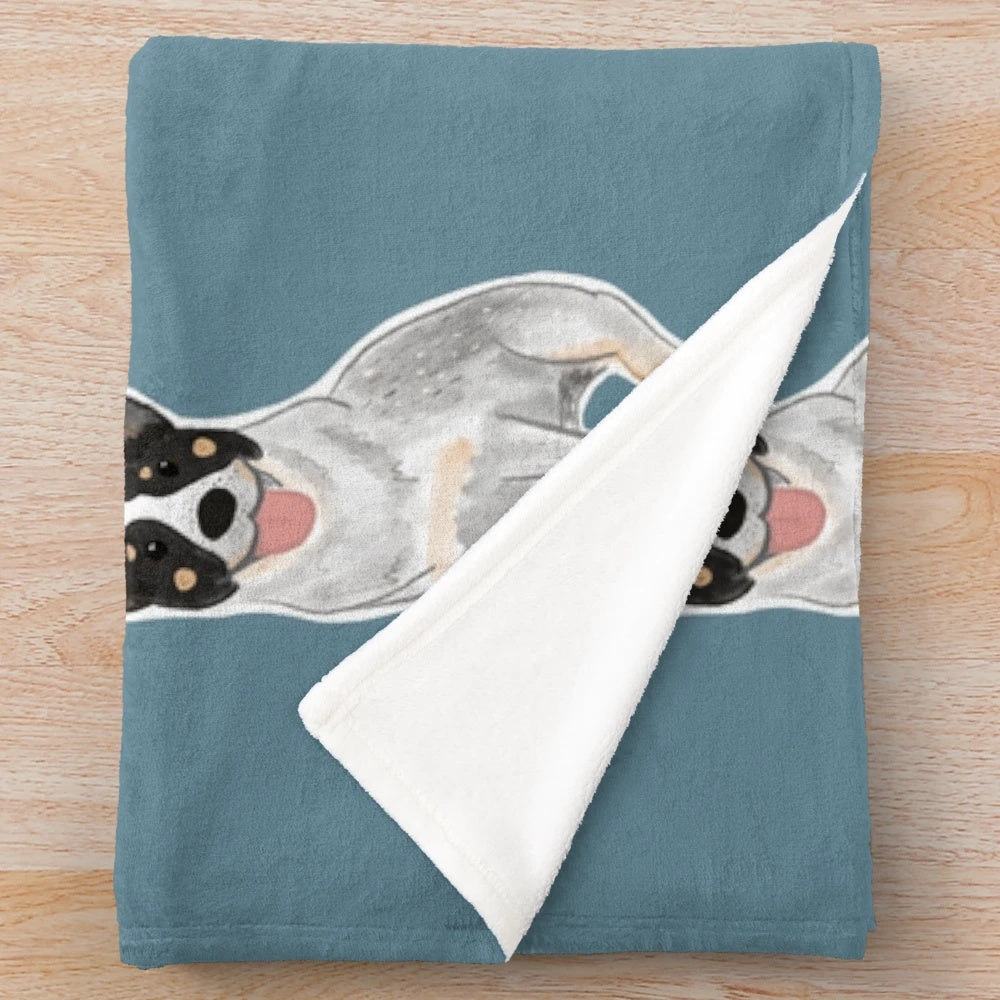 Soft and Cozy Blue Heeler Australian Cattle Dog Plush Blanket