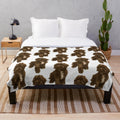 Brown Cockapoo Puppy Plush Blanket