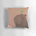 Soft, plush pillow featuring a cute capybara design for a cozy, natural accent.